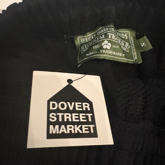 Black small denim tears sweatpants - Picture 4 of 5